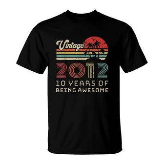 10 Year Old Birthday Vintage 10 Birthday T-Shirt - Seseable