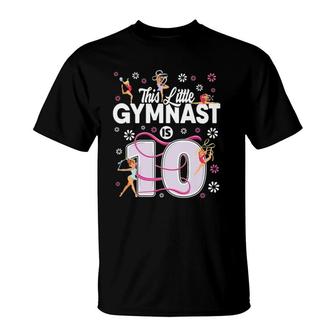 10 Years Old Gymnast 10Th Birthday Girl Tumbling Gymnastics T-Shirt | Mazezy