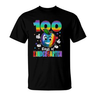 100 Days Of Kindergarten School Happy 100Th Day Pop T-Shirt | Mazezy