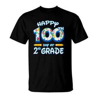 100 Days Of School Gift For 2Nd Second Grade Teachers Students T-Shirt | Mazezy