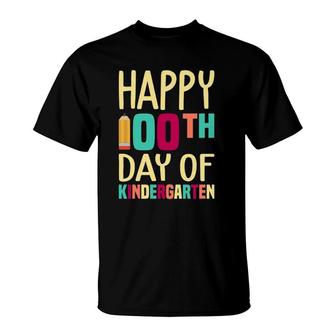 100 Days Of School Kindergarten Teacher T-Shirt | Mazezy