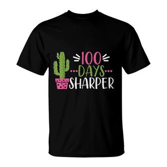 100 Days Sharper Cactus School T-Shirt | Mazezy