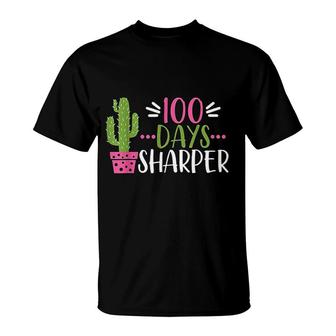 100 Days Sharper Cactus School T-Shirt | Mazezy