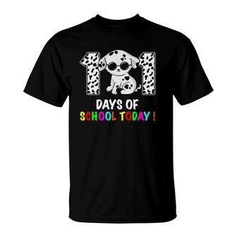 101 Days Of School Cute Dalmatian Leopard For Boys Kids T-Shirt | Mazezy