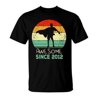 10Th Birthday 10 Years Old Retro Awesome Since 2012 T-Shirt - Seseable