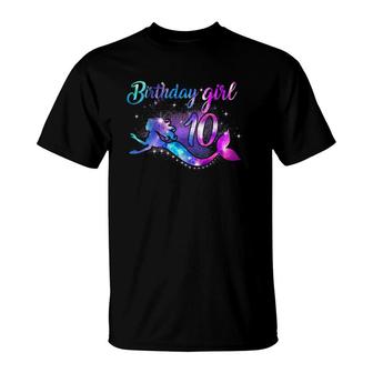 10Th Birthday Girl Mermaid T-Shirt | Mazezy