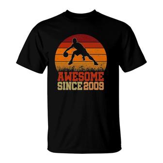 13 Years Old Basketball Player 13Th Birthday Vintage Retro T-Shirt | Mazezy CA