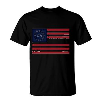 1776 American Flag Men T-Shirt | Mazezy
