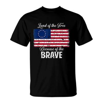 1776 Patriotic Betsy Ross American Flag 13 Colonies T-Shirt | Mazezy