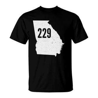 229 Georgia Area Code Outline State Southern Pride T-Shirt | Mazezy