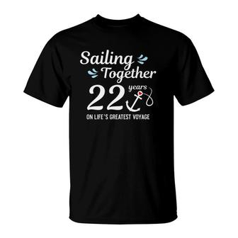 22Nd Wedding Anniversary Cruise Couple Cruising T-Shirt | Mazezy