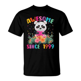 23 Years Old Panda Lover Awesome Since 1999 23Th Birthday T-Shirt - Seseable
