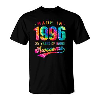 25 Years Old 25Th Birthday 1996 Tie Dye Awesome T-Shirt | Mazezy