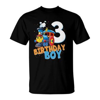 3Rd Birthday Train Boys Girls 3 Years Old I'm Three Gift T-Shirt | Mazezy