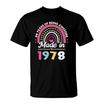 44 Years Old Gifts 44Th Birthday Born In 1978 Women Girls T-Shirt | Mazezy