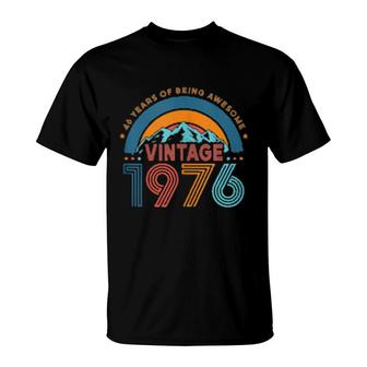46 Years Old Retro 80S Style 46Th Birthday Born In 1976 T-Shirt | Mazezy