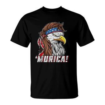 4Th Of July Eagle Mullet Murica American Flag Usa Merica T-Shirt | Mazezy AU