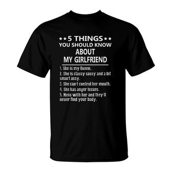 5 Things About My Girlfriend Girlfriends T-Shirt | Mazezy