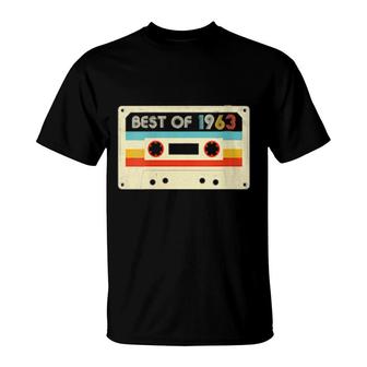 59Th Birthday Best Of 1963 Cassette Tape Retro Vintage T-Shirt | Mazezy CA