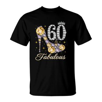 60 And Fabulous 60Th Birthday Diamond For Women T-Shirt | Mazezy
