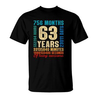 63Rd Birthday Women Awesome 63 Years Old T-Shirt | Mazezy