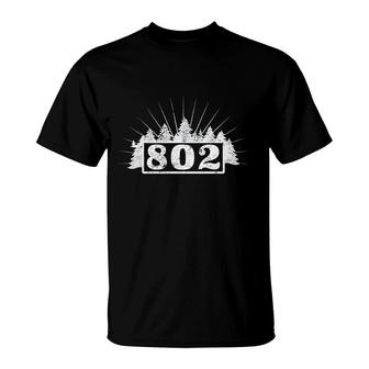 802 In The Trees Vermont Area Code T-Shirt | Mazezy