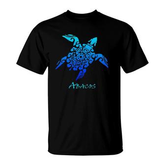 Abacos Bahamas Tribal Turtle Polynesian Tattoo Style Gift T-Shirt | Mazezy