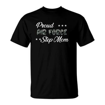 Abu Bold Proud Air Force Step Mom T-Shirt | Mazezy