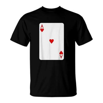 Ace Of Hearts Playing Cards Halloween Deck Of Cards T-Shirt - Thegiftio UK