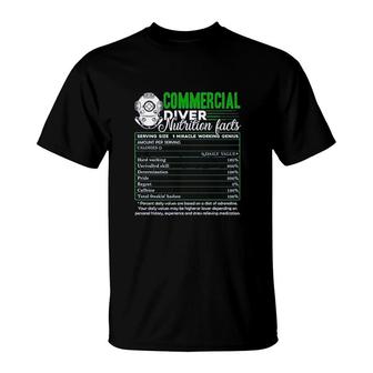 Addblack Commercial Diver Commercial Diver Nutrition Facts T-Shirt - Thegiftio UK