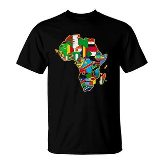 Africa Continent Flag Geography T-Shirt | Mazezy AU