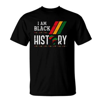 African Roots American Pride Gift I Am Black History Month T-Shirt | Mazezy