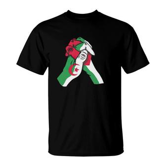 Algeria And Palestine Hands Free Gaza T-Shirt | Mazezy