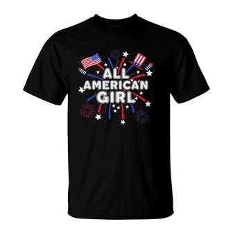 All American Girl Cute Patriotic 4Th Of July T-Shirt | Mazezy