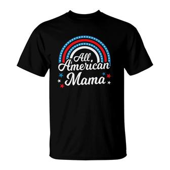All American Mama- Funny 4Th Of July Family Matching T-Shirt | Mazezy UK