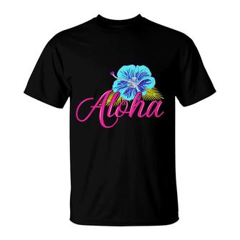 Aloha Hawaii From The Island Feel The Aloha Flower Spirit T-Shirt | Mazezy