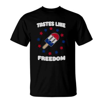 America Tastes Like Freedom Patriotic Ice Cream T-Shirt | Mazezy