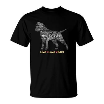 American Bully Dog Lover Gifts For Women Men Mom Dad T-Shirt | Mazezy