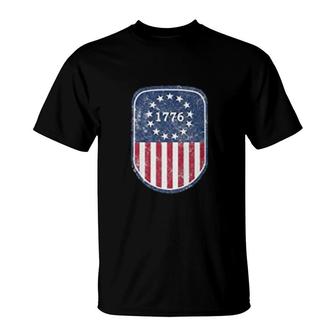 American Flag 1776 Classic T-Shirt | Mazezy