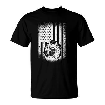 American Flag Welder Patriotic Welder Men's Welding Gift T-Shirt | Mazezy