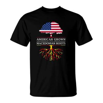 American Grown With Macedonian Roots - Macedonia T-Shirt | Mazezy
