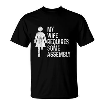 Amputee Humor Wife Assembly Leg Arm Funny Recovery Gifts T-Shirt | Mazezy