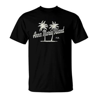 Anna Maria Island Florida Vintage 70S Palm Trees Graphic T-Shirt | Mazezy
