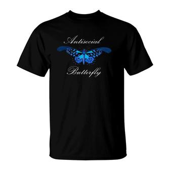 Antisocial Butterfly Introvert Funny Social Anxiety T-Shirt | Mazezy UK