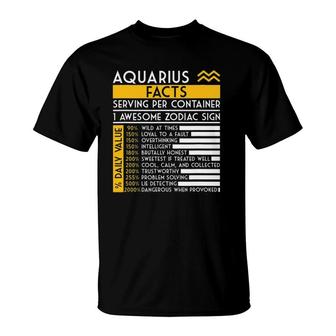 Aquarius Facts Zodiac Horoscope Funny Astrology Star Sign T-Shirt