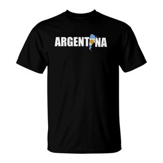 Argentina Flag Map Argentinian Flag T-Shirt | Mazezy