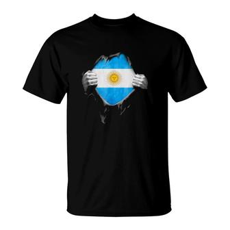 Argentina Flag Proud Argentinian T-Shirt | Mazezy
