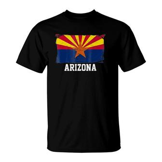 Arizona United States Vintage Distressed Flag T-Shirt | Mazezy