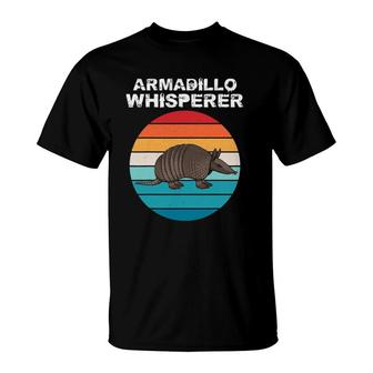 Armadillo Whisperer Funny Animal Lover Gift Kid Women Men T-Shirt | Mazezy