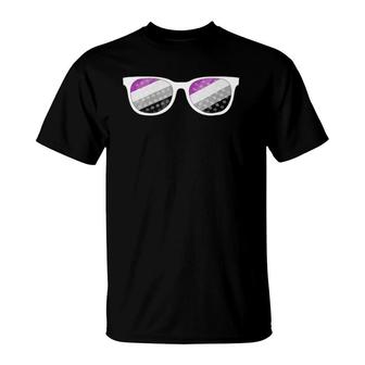 Asexual Pride Sunglasses Subtle Ace Flag Colors T-Shirt | Mazezy